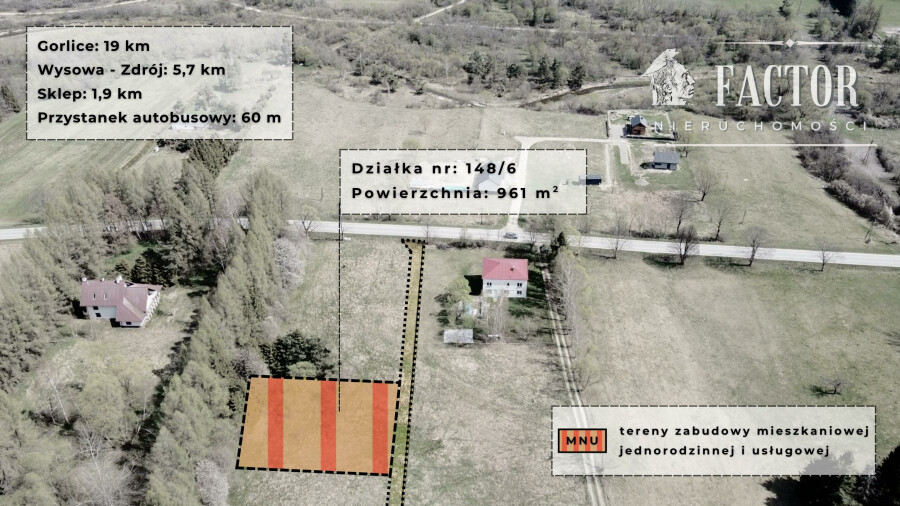 gorlicki, Uście Gorlickie, Hańczowa, Działka na sprzedaż